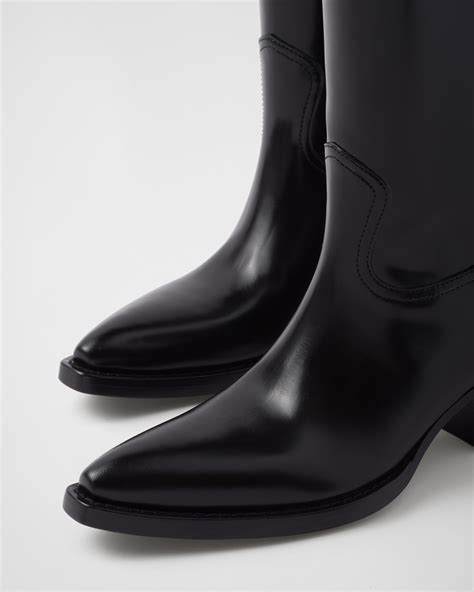 camperos prada|Prada Brushed Leather Camperos Boots .